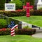 Set of 2 32"H Patriotic/ Americana Double Sided Metal Cross Yard Stake or Wall Decor